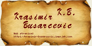 Krasimir Busarčević vizit kartica